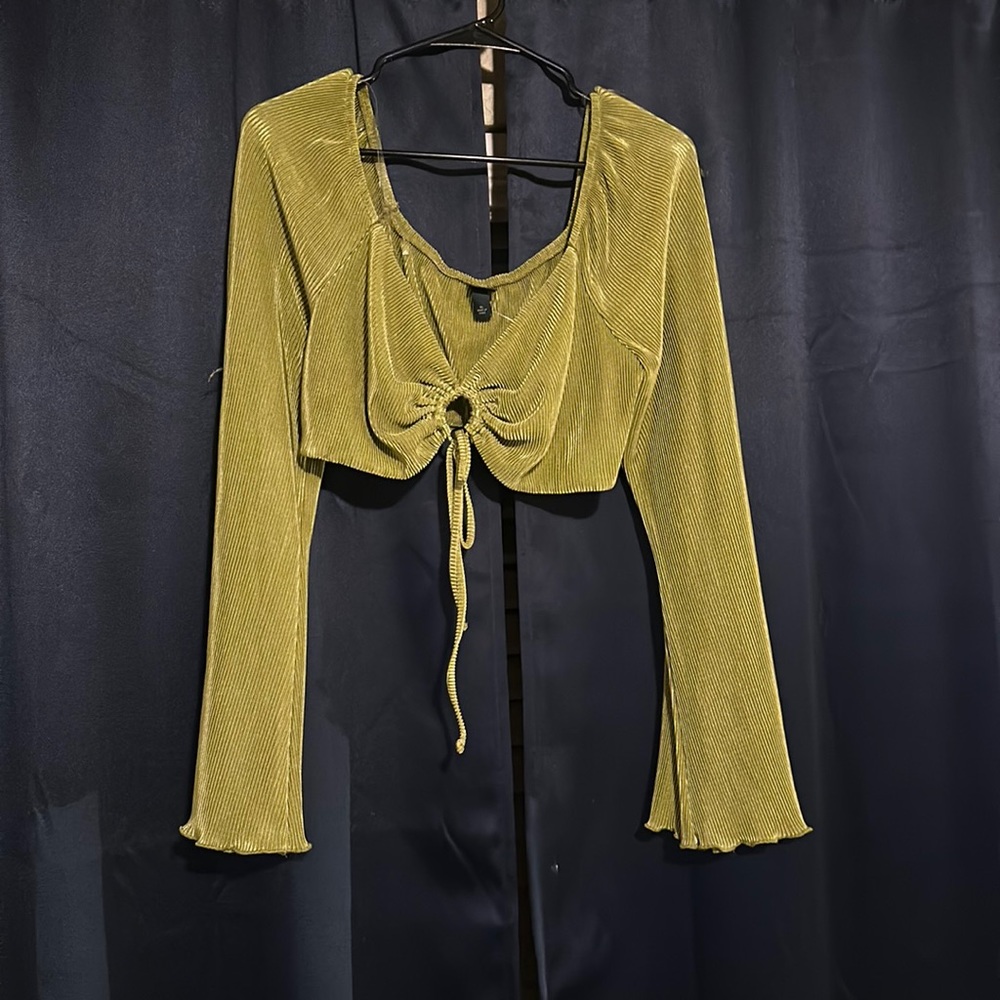 Wild Fable Green Tie Top